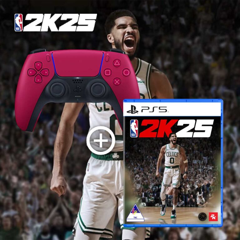 Video Game Controller R2 PlayStation 5 DualSense Wireless Controller (Cosmic Red) with NBA 2K25 ...